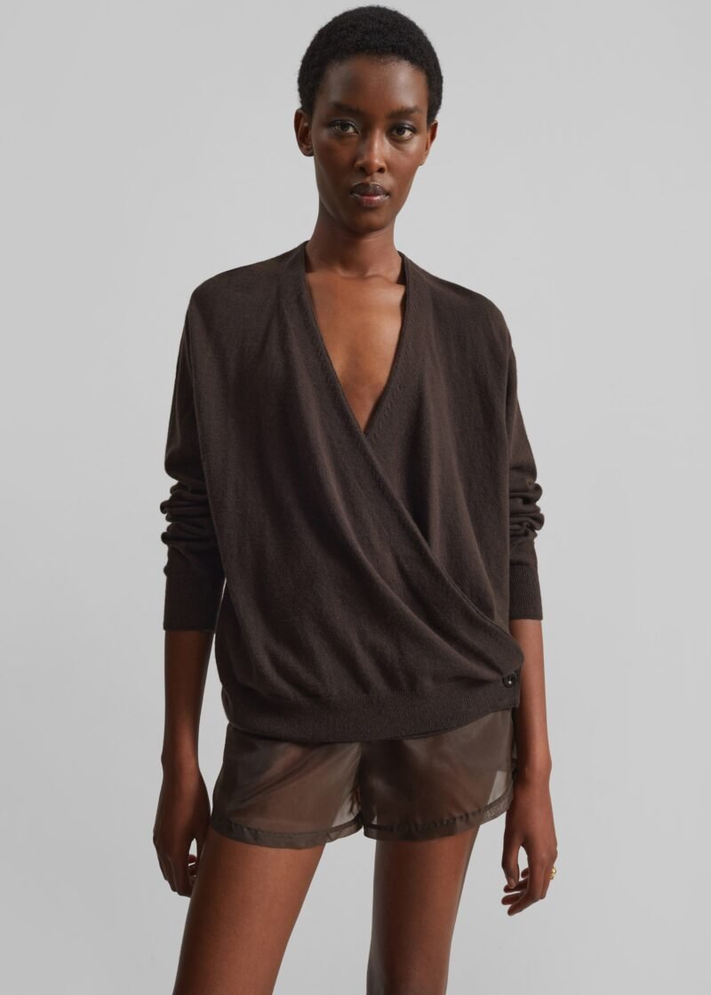 Wrap Cardigan - Brown