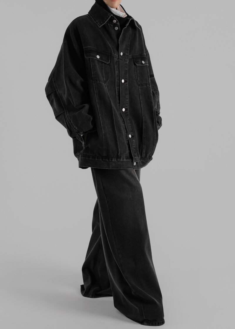 Oversized Denim Jacket - Black Wash