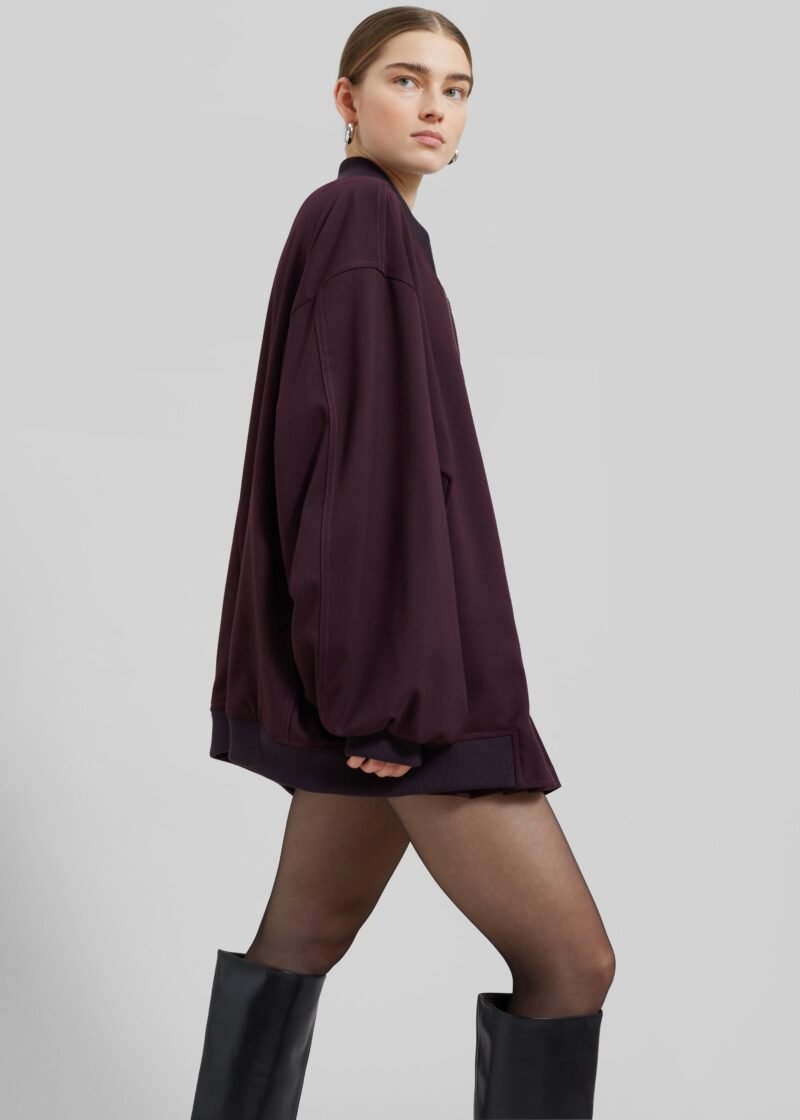 Bomber Jacket - Burgundy - Image 7
