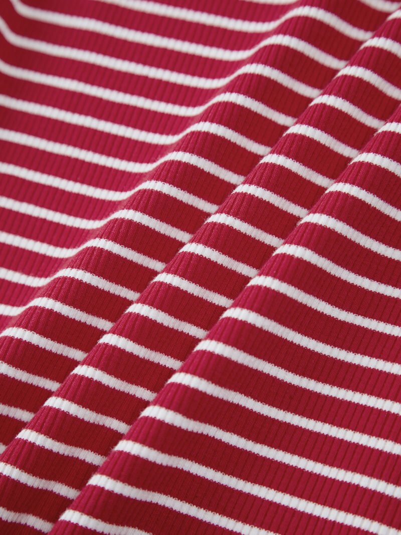 Open Back Stripe Long Sleeve Bodysuit - Image 13
