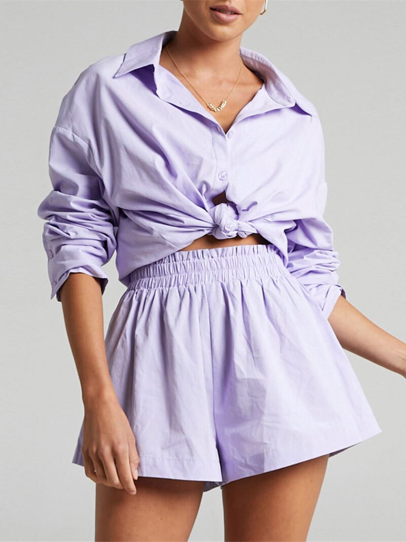 Cotton Two Piece Shorts Set - Image 7