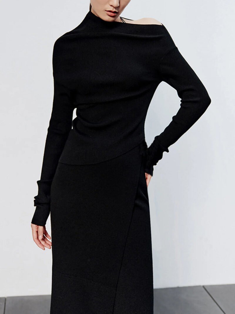 Caramel Slit Maxi Knit Skirt - Image 9