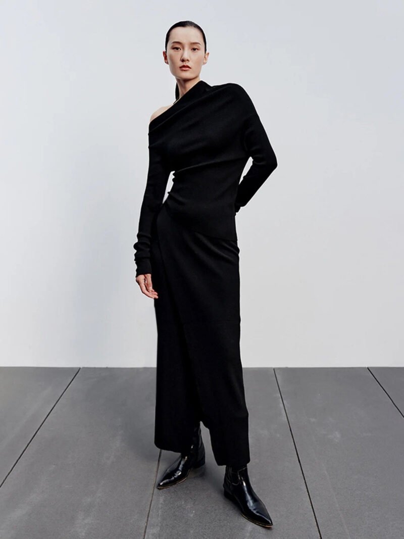 Caramel Slit Maxi Knit Skirt - Image 6