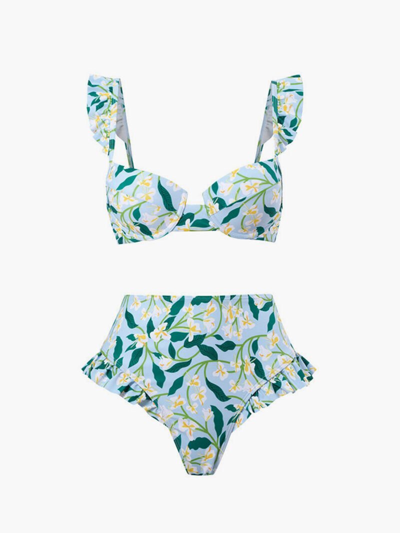 Print Ruffle Bikini Set - Image 7