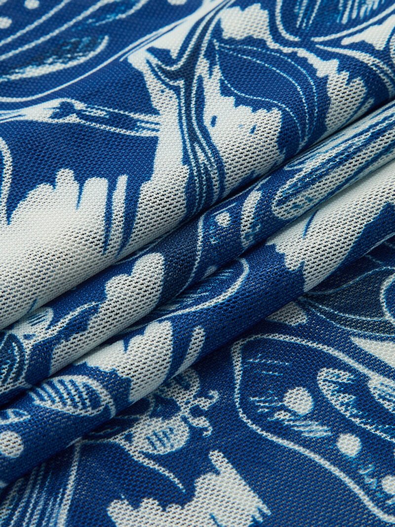 Printed Mesh Split Cover Up Skirt - Image 3