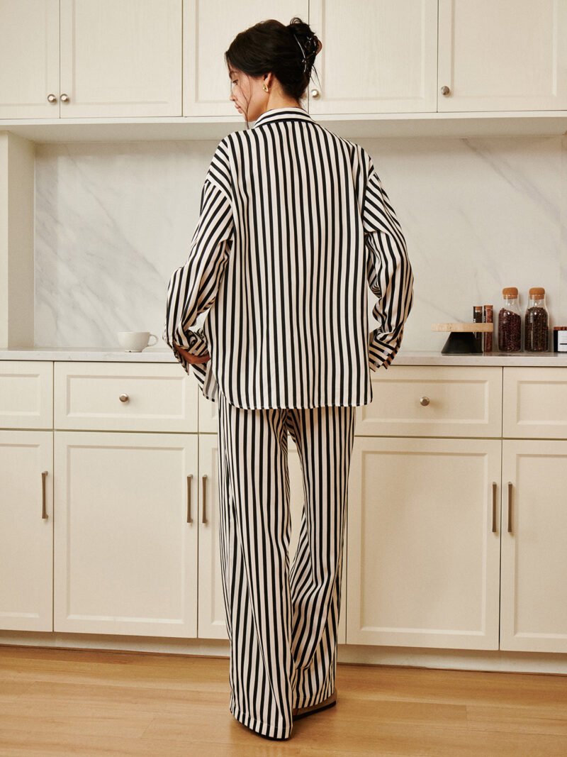 Pinstripe Pocket Three Piece Pants Set - Image 8
