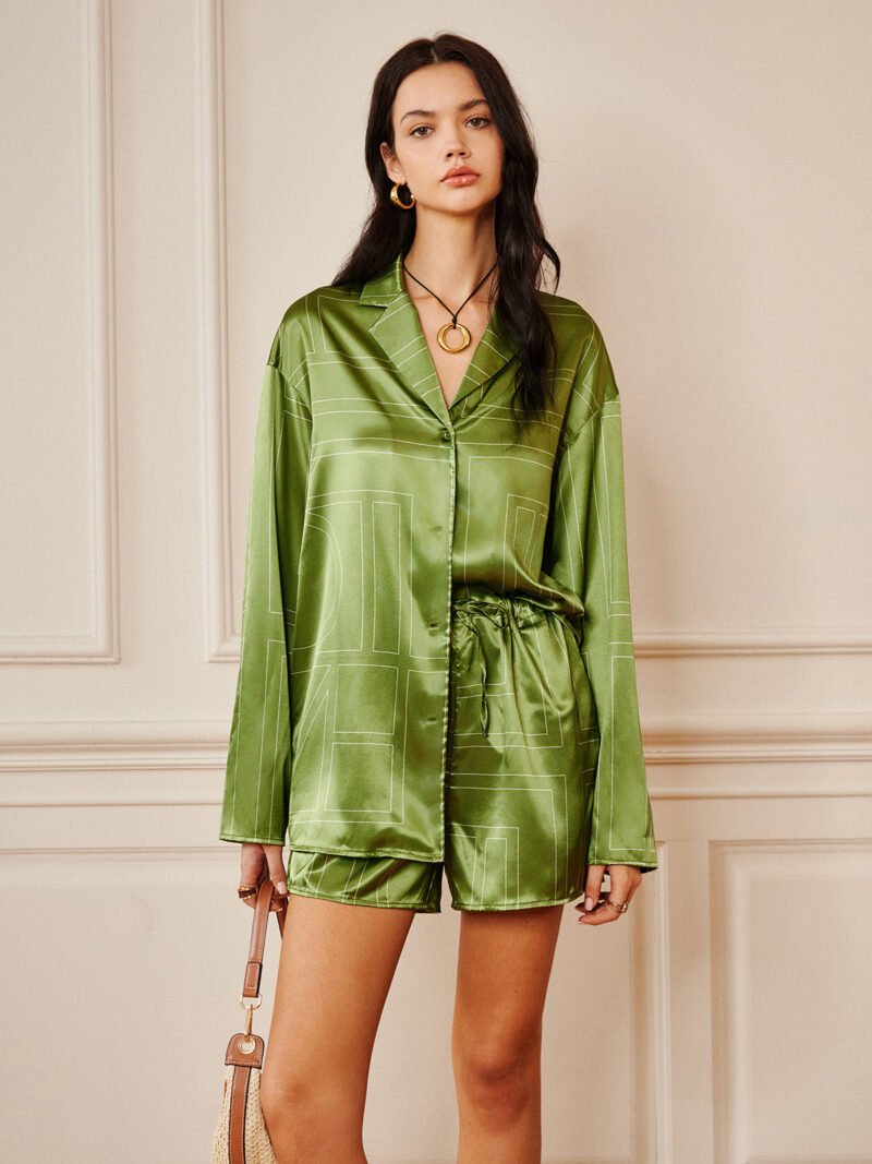 Satin Drawstring Shorts Set - Image 5