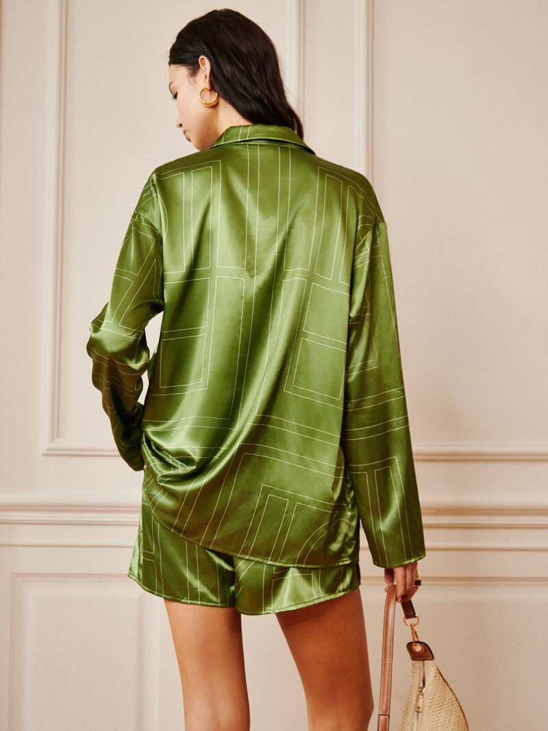 Satin Drawstring Shorts Set - Image 7