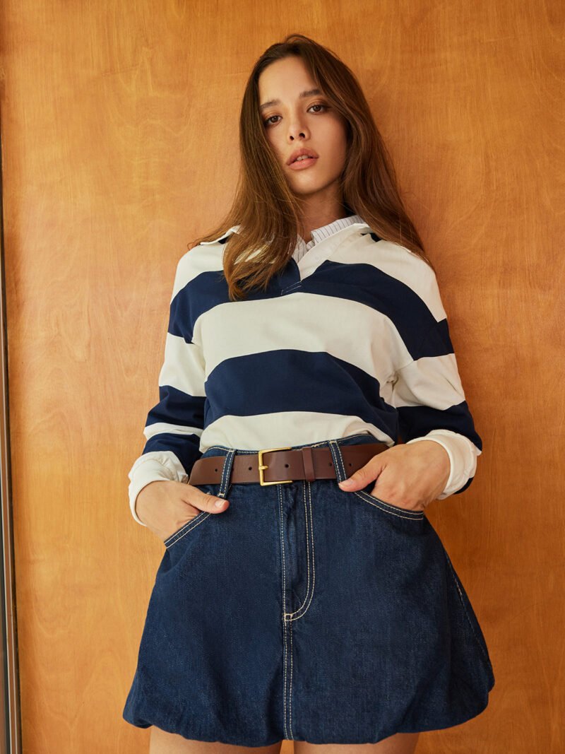 Striped Polo Bodysuit - Image 2