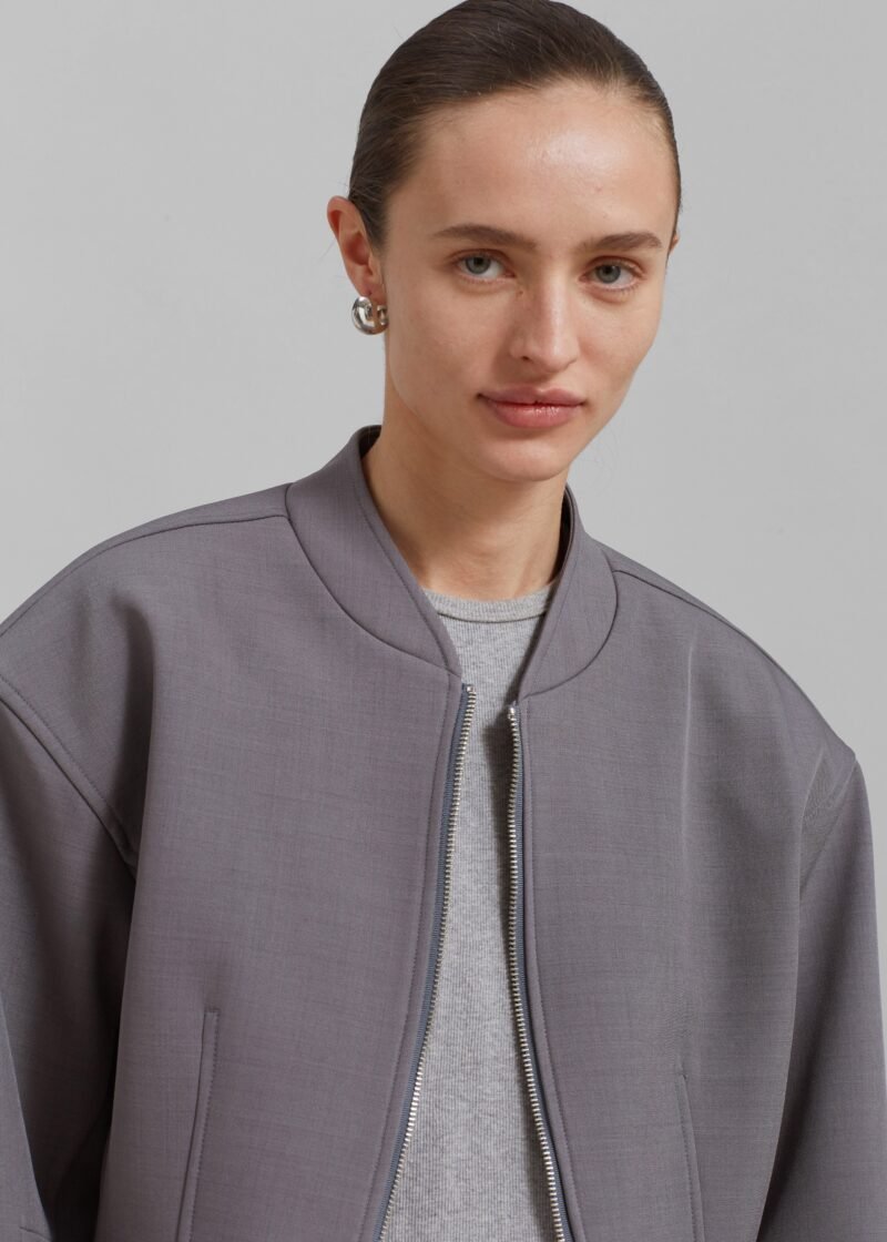 Cropped Jacket - Grey - Image 6