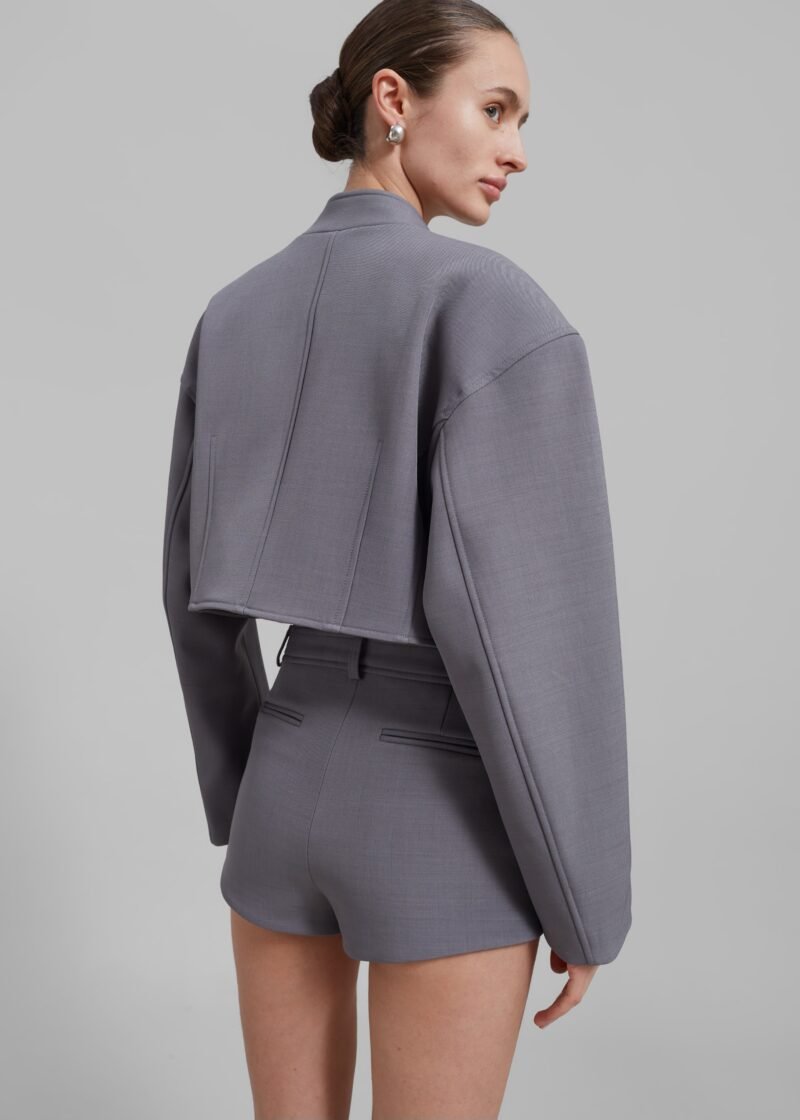 Cropped Jacket - Grey - Image 8