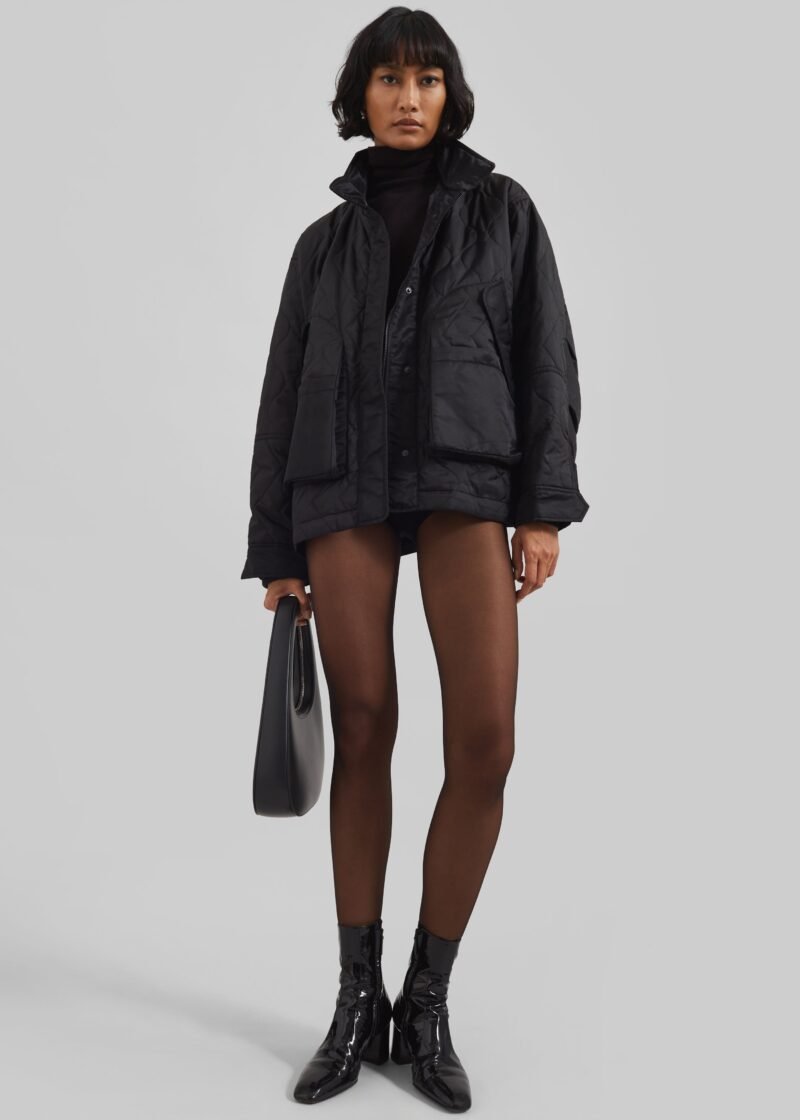 Quilted Jacket - Black - Image 5