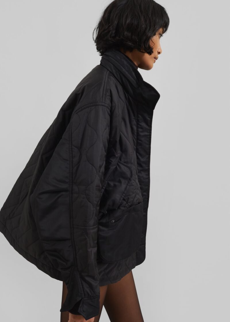 Quilted Jacket - Black - Image 7