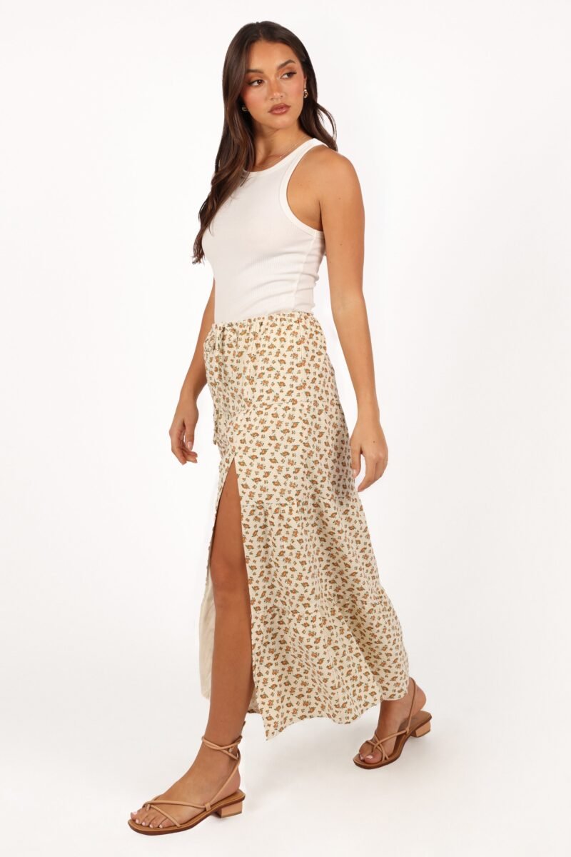 Tiered Maxi Skirt - Yellow - Image 4