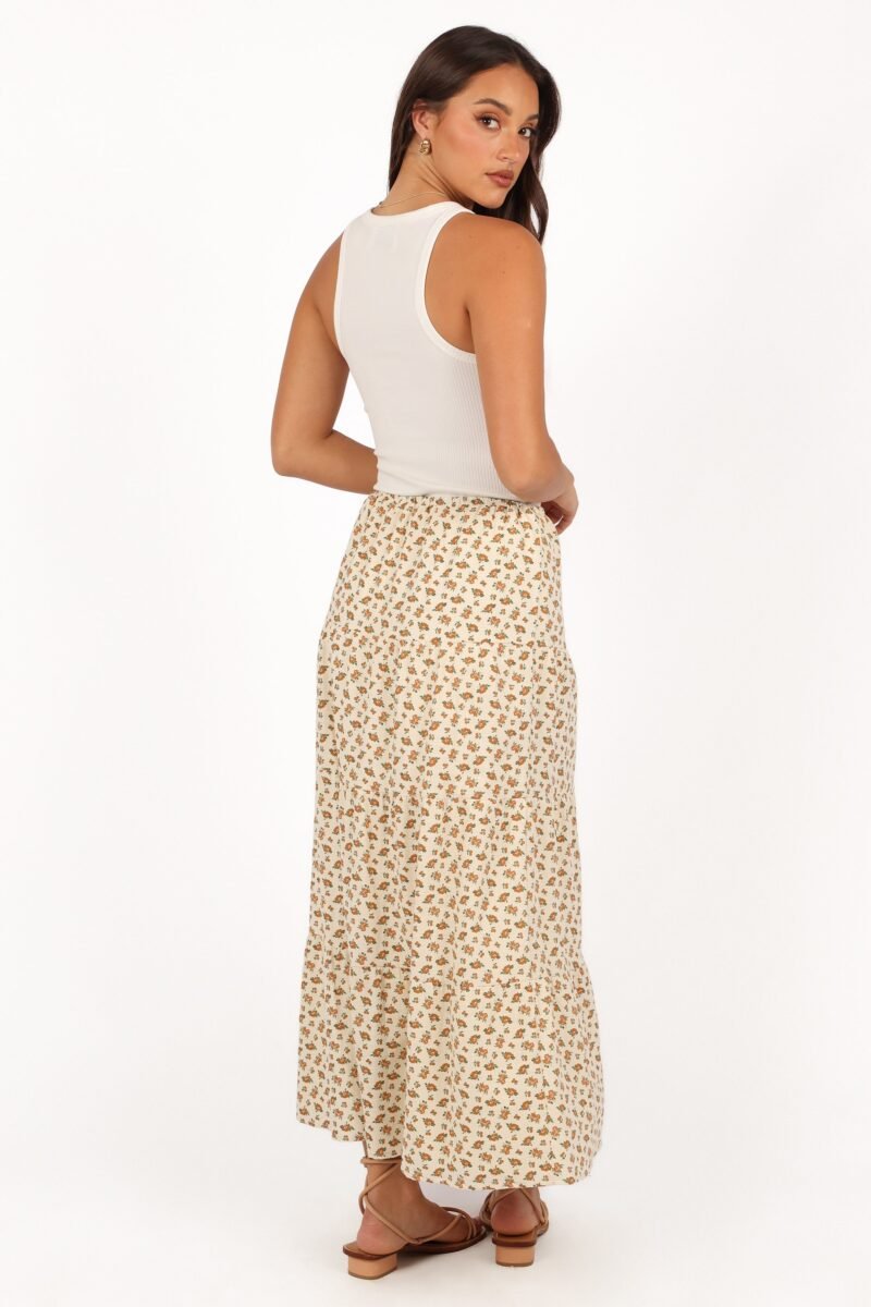 Tiered Maxi Skirt - Yellow - Image 5