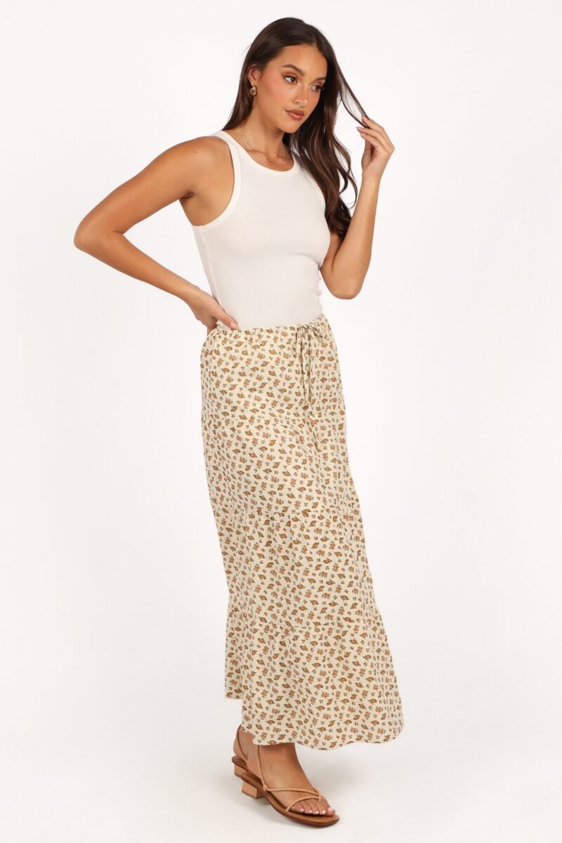 Tiered Maxi Skirt - Yellow - Image 6