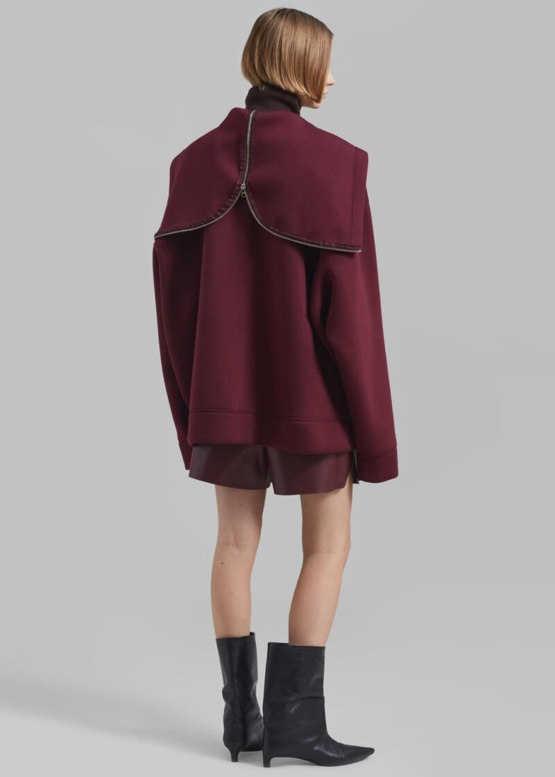 Oversized Hoodie - Burgundy - Image 6