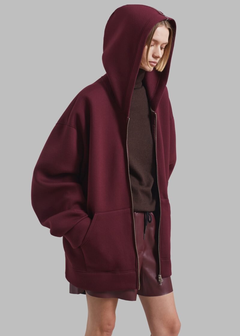 Oversized Hoodie - Burgundy - Image 2