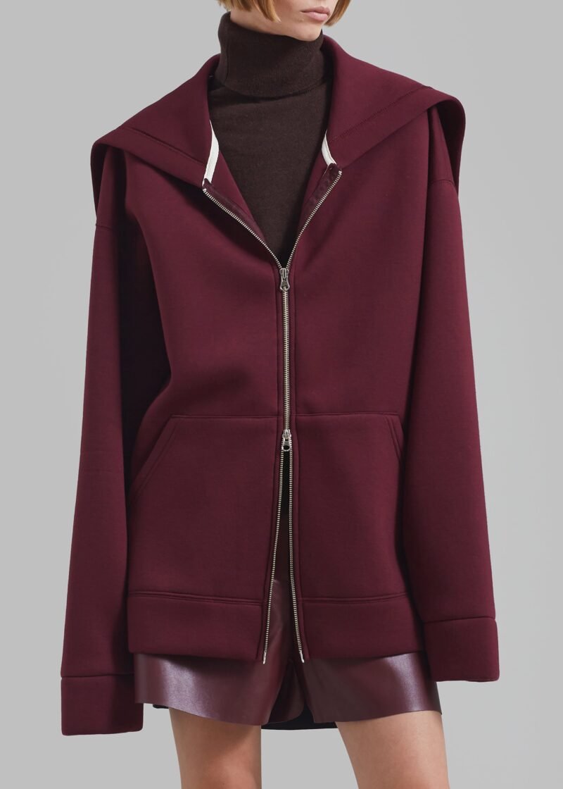 Oversized Hoodie - Burgundy - Image 4