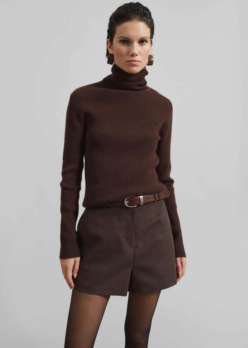 Turtleneck Sweater - Brown