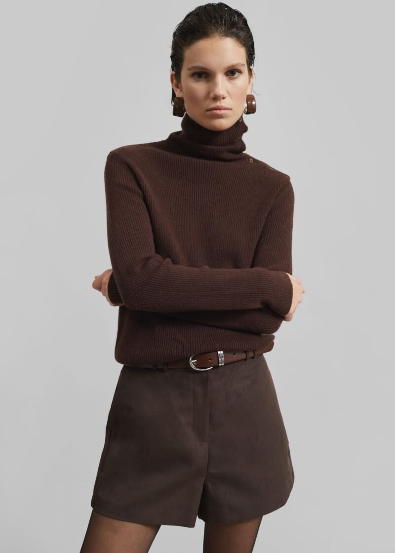 Turtleneck Sweater - Brown - Image 7