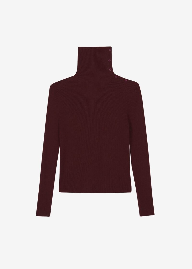 Turtleneck Sweater - Burgundy - Image 10