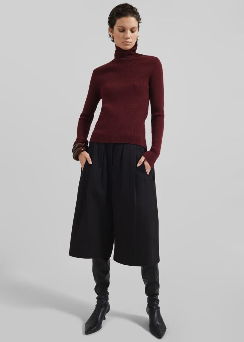 Turtleneck Sweater - Burgundy - Image 7