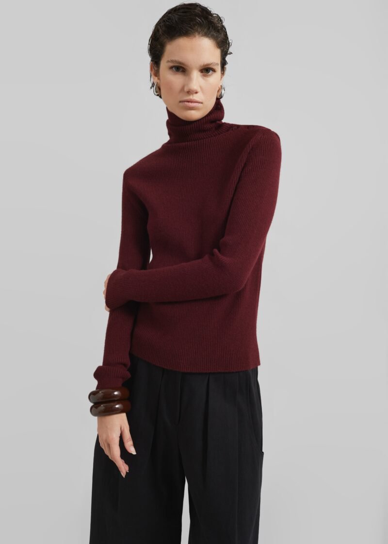 Turtleneck Sweater - Burgundy