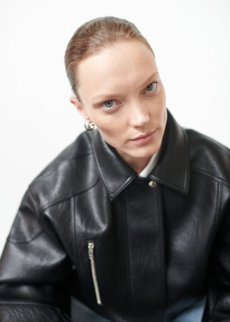 Faux Leather Jacket - Black - Image 11