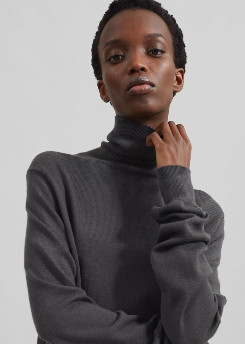 Turtleneck Sweater - Light Khaki - Image 2