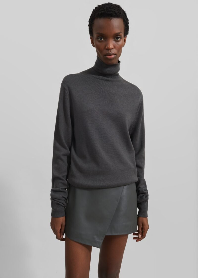 Turtleneck Sweater - Light Khaki - Image 4