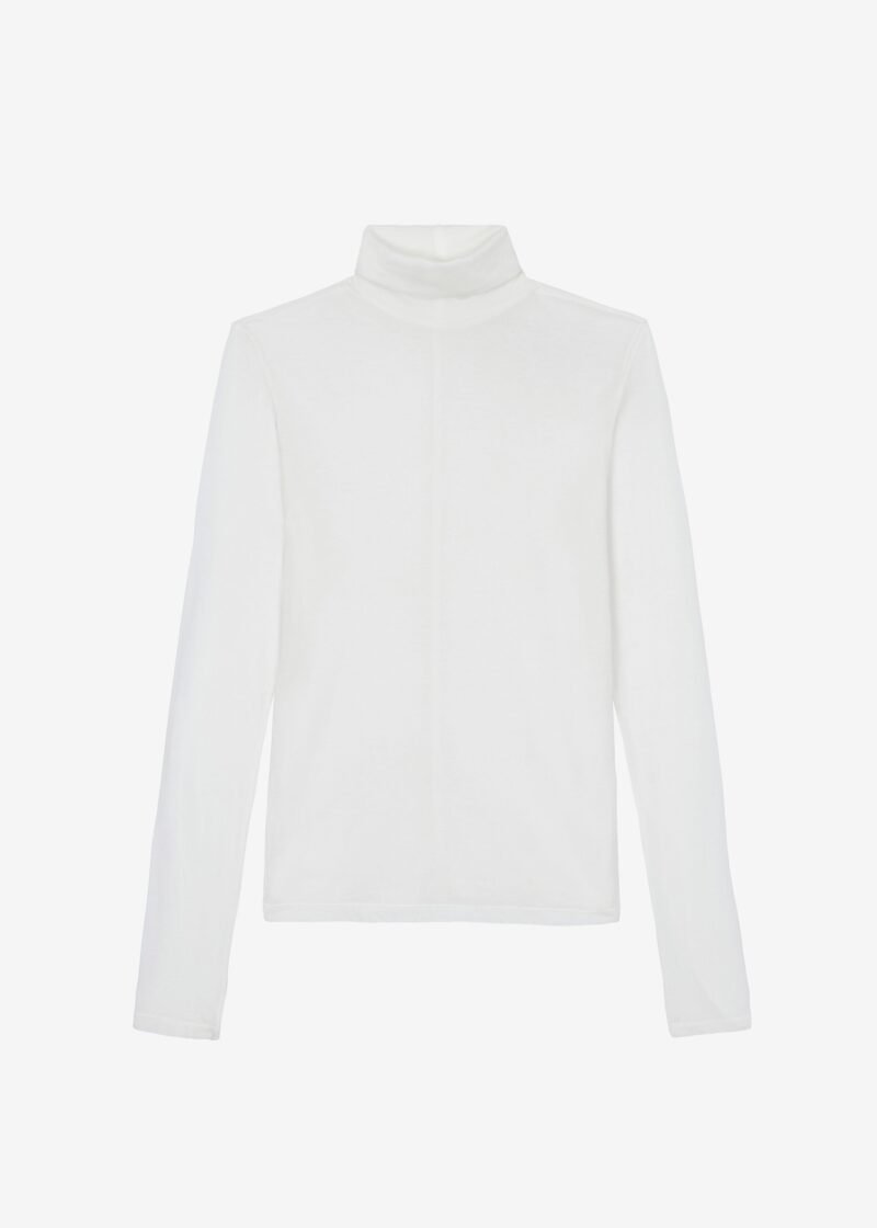 Sheer Turtleneck - White - Image 13