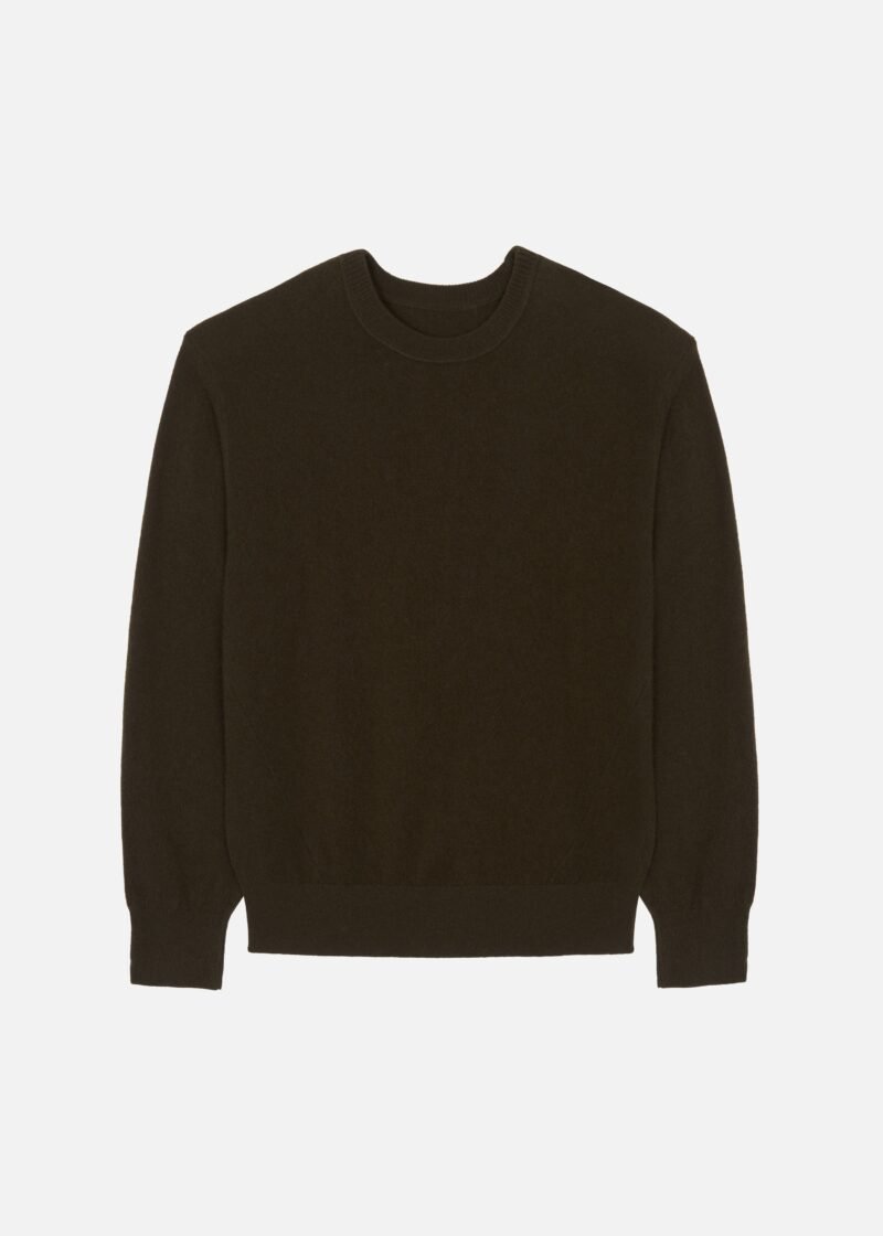 Wool Crewneck Sweater - Khaki - Image 8