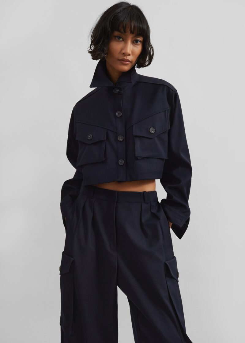 Cropped Jacket - Navy