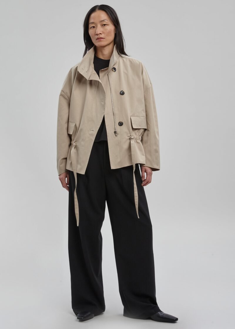 Drawstring Jacket - Beige - Image 2