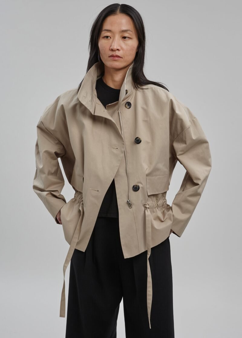 Drawstring Jacket - Beige - Image 3