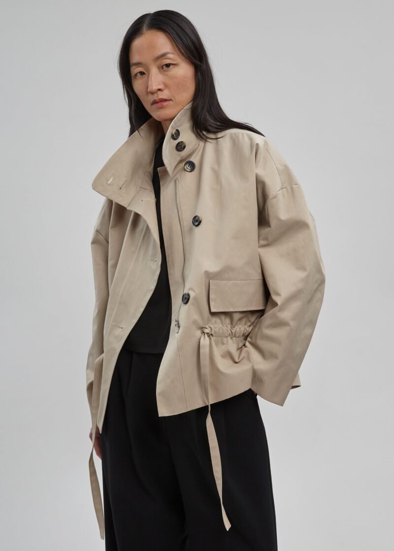 Drawstring Jacket - Beige - Image 5