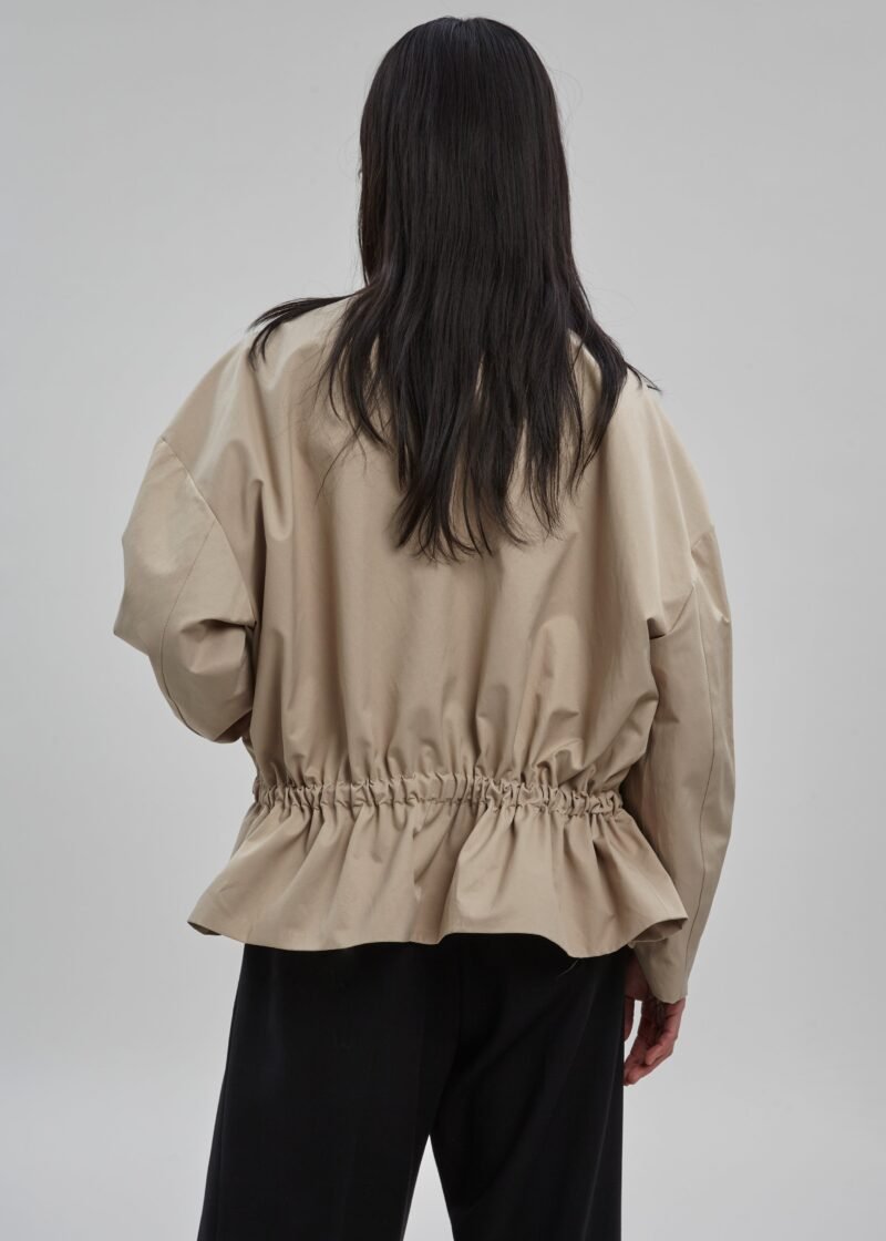 Drawstring Jacket - Beige - Image 6