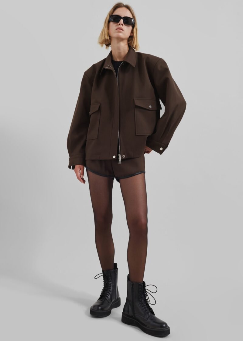 Cropped Jacket - Brown
