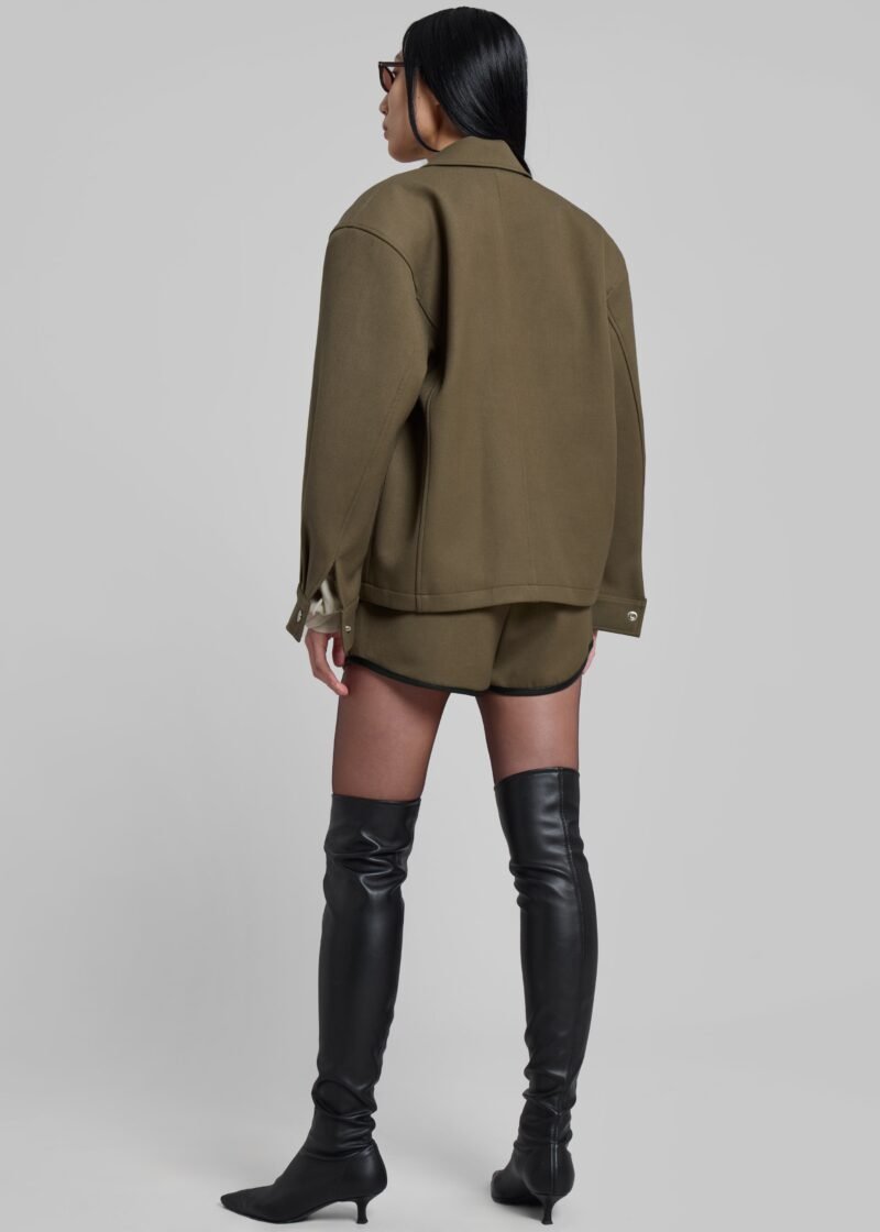 Cropped Jacket - Khaki - Image 8