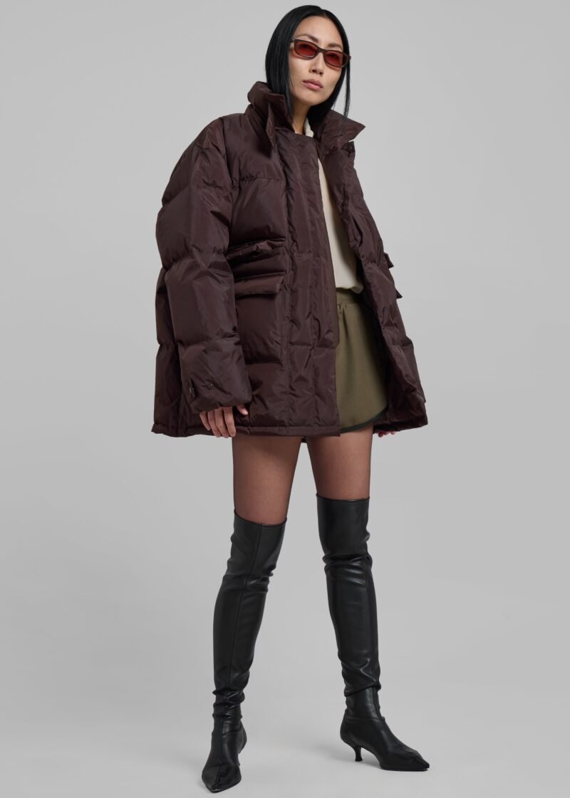Puffer Jacket - Brown - Image 5