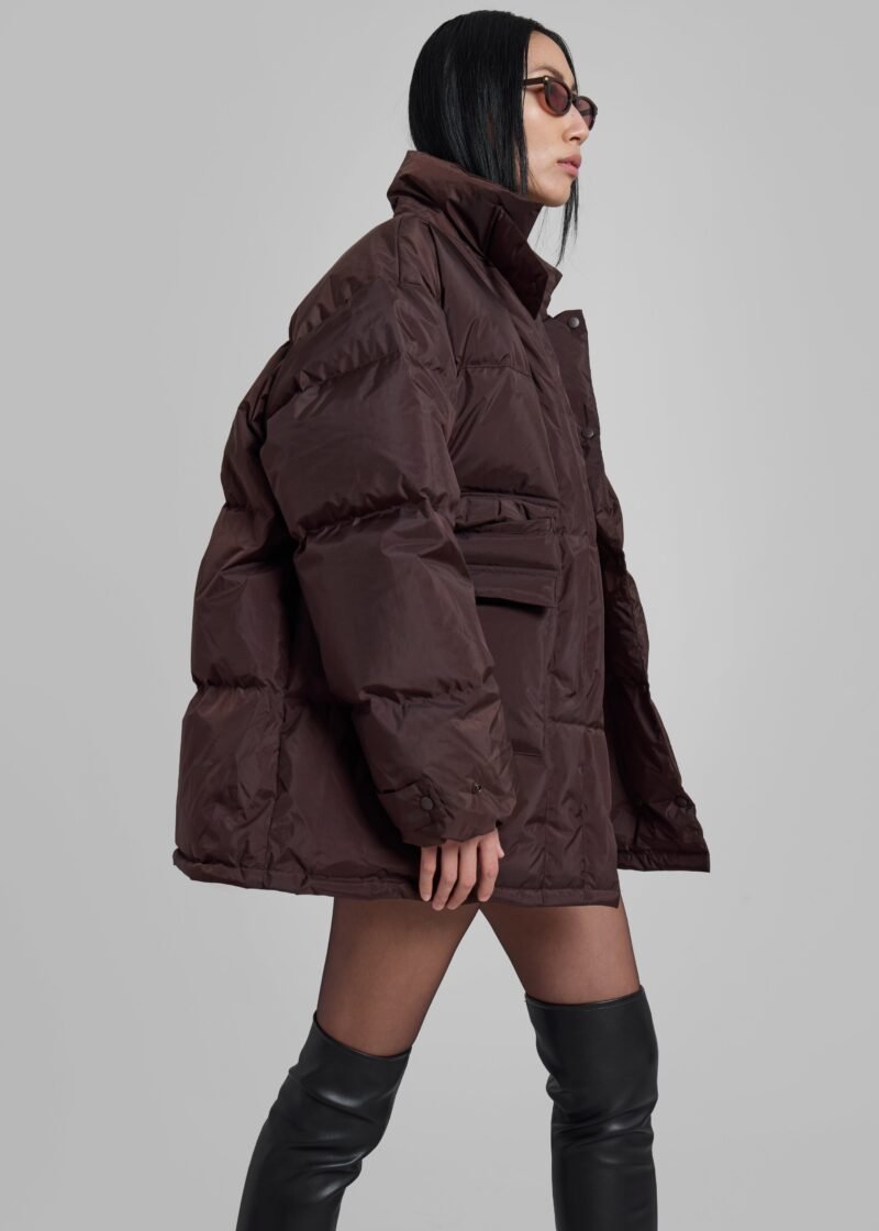 Puffer Jacket - Brown - Image 8