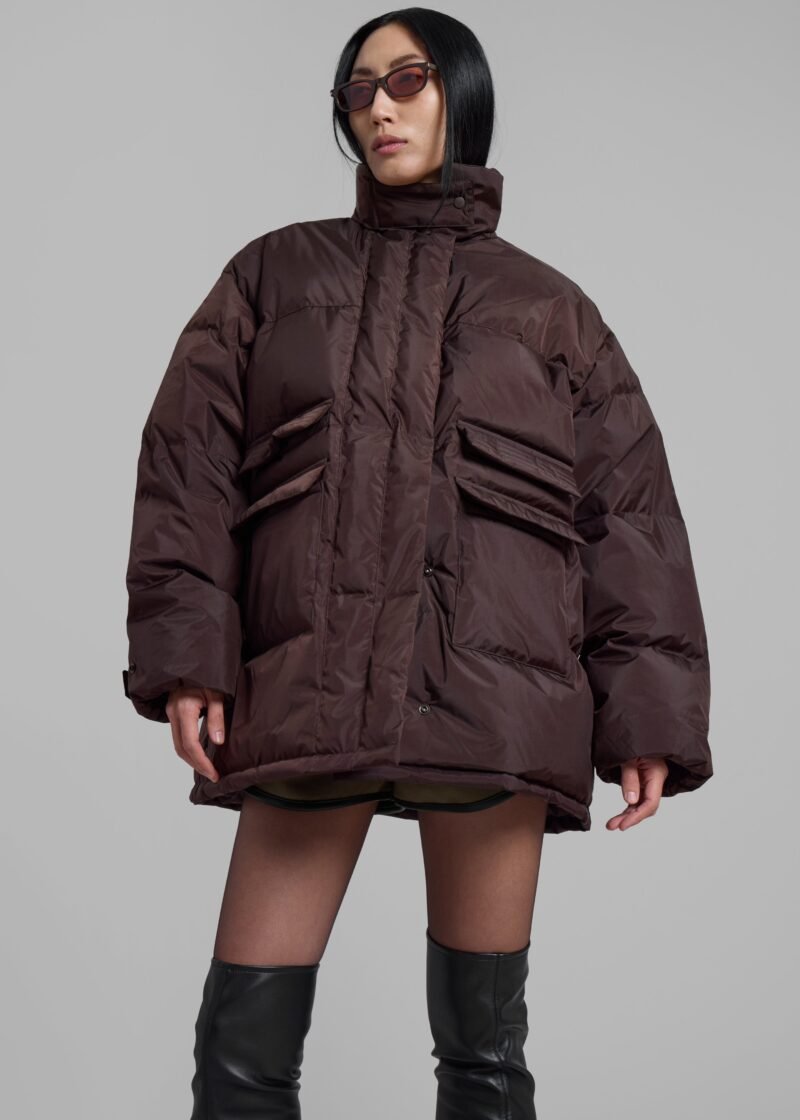 Puffer Jacket - Brown - Image 2