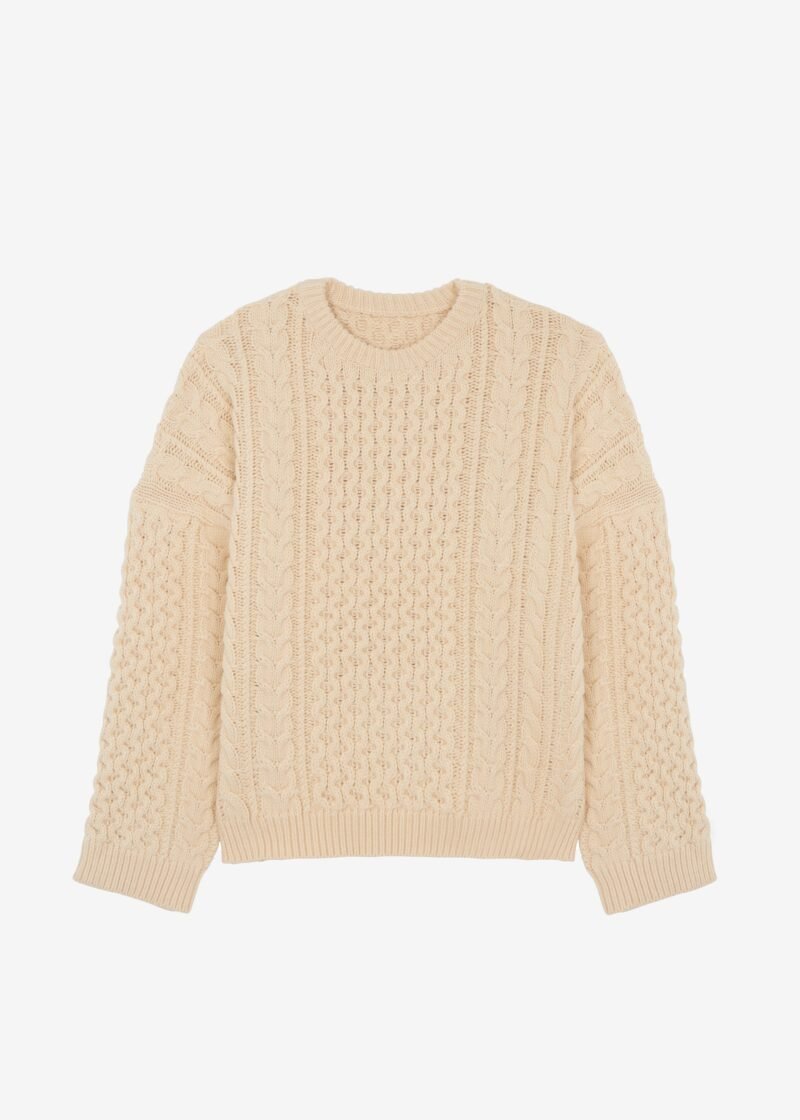 Braided Sweater - Cream - Image 9