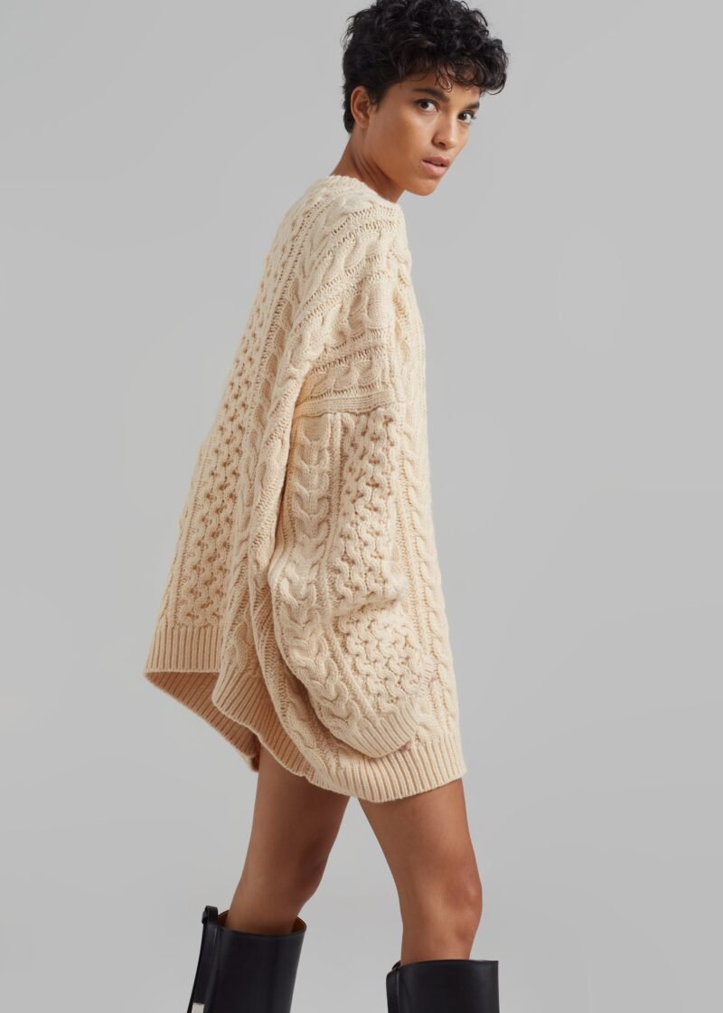 Braided Sweater - Cream - Image 7