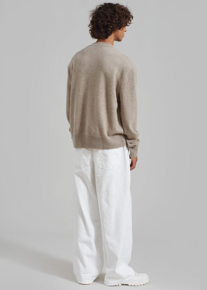 Crew Neck Sweater - Beige Melange - Image 11