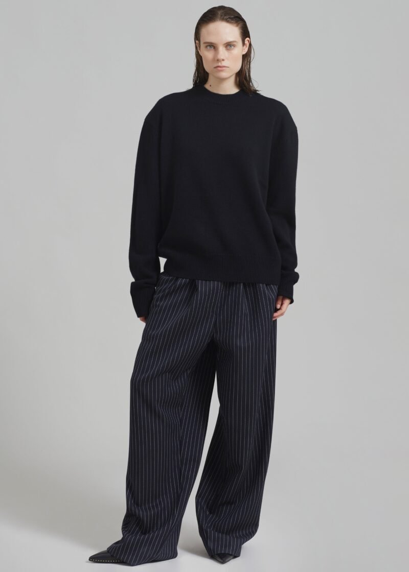 Padded Knit Sweater - Black - Image 8