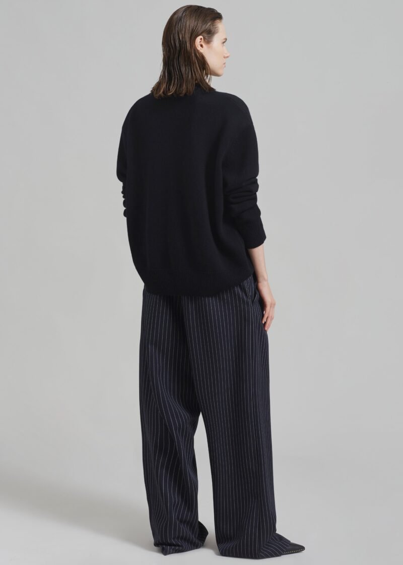 Padded Knit Sweater - Black - Image 10