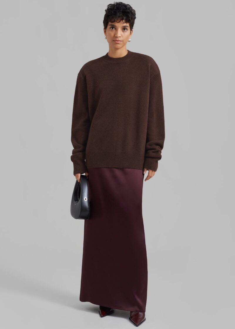 Padded Knit Sweater - Brown - Image 4