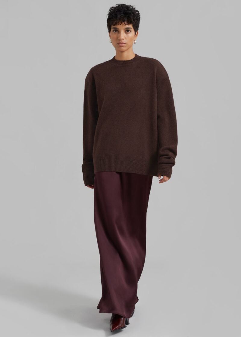 Padded Knit Sweater - Brown - Image 2